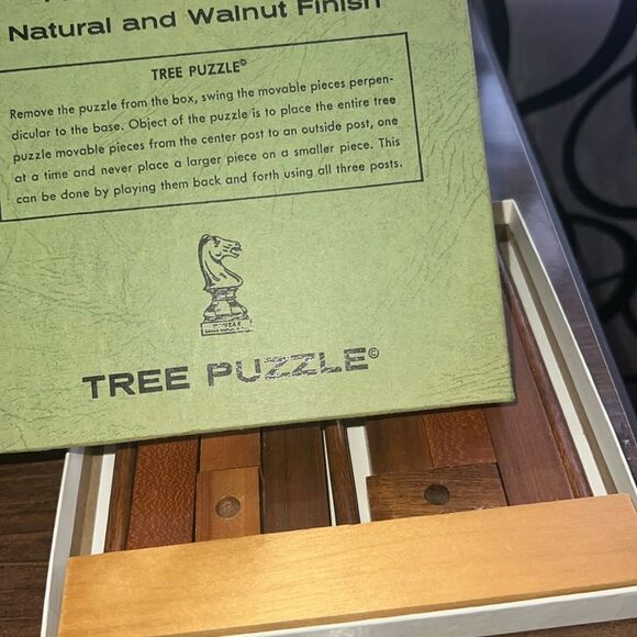 Wood Tree Puzzle Drueke Games Hand Crafted Brain Teaser Novelty Vintage Game - Picture 1 of 5